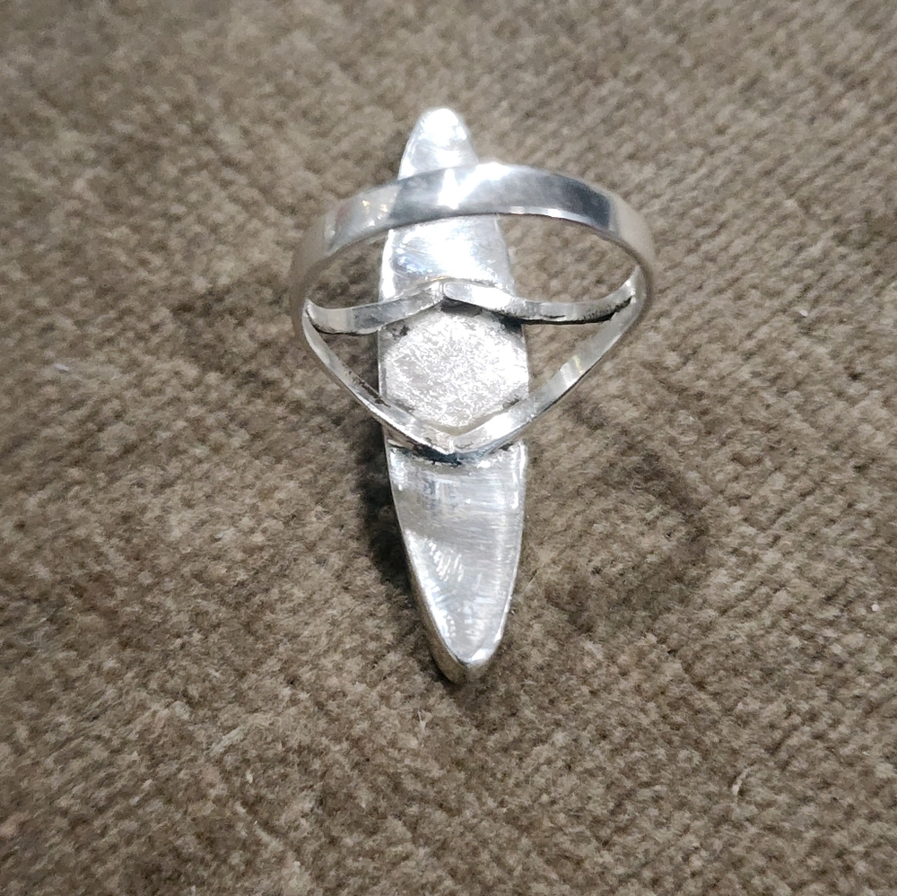 🆕️Sterling Silver and Blue Galaxy Ring with Intricate Inlay Design - Picture 4 of 4